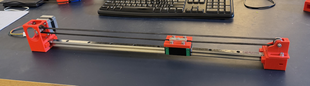 Final motion system built directly on linear rail.