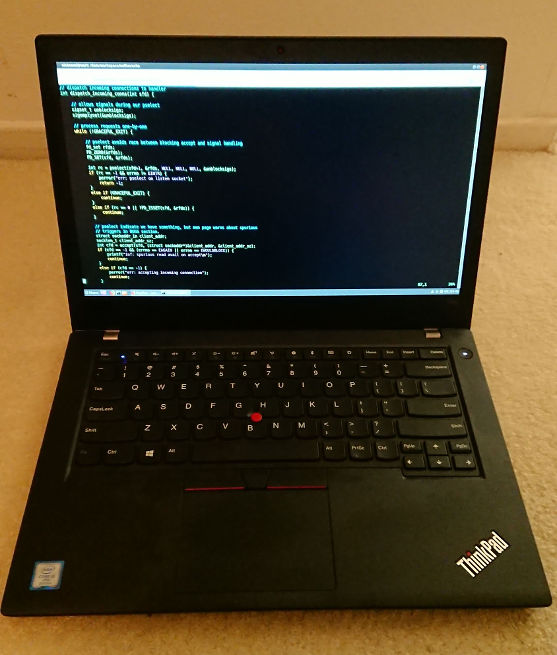 Picture of Lenovo T480 Running Linux